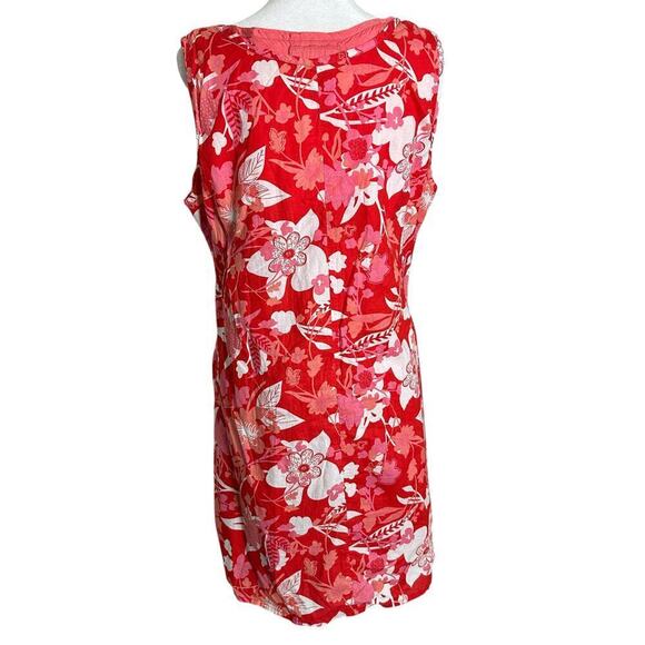 Desigual red tropical sleeveless pockets floral dress size XL - Picture 2 of 8